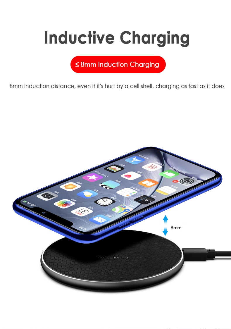 20W Wireless Charger for iPhone 11 Xs Max X XR 8 Plus 10W Fast Charging Pad for Ulefone Doogee Samsung Note 9 Note 8 S10 Plus