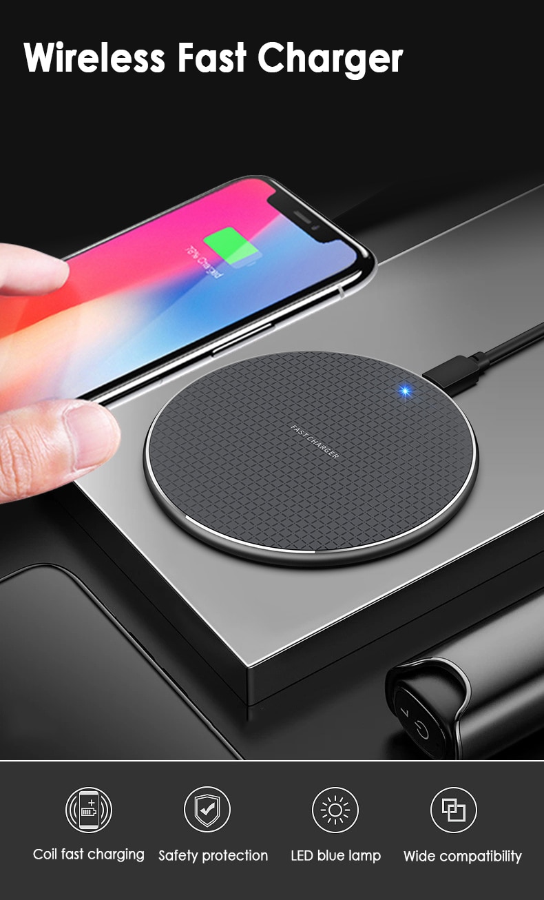 20W Wireless Charger for iPhone 11 Xs Max X XR 8 Plus 10W Fast Charging Pad for Ulefone Doogee Samsung Note 9 Note 8 S10 Plus