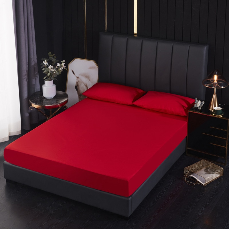 100% Waterproof Solid Bed Fitted Sheet Nordic Adjustable Mattress Covers Four Corners With Elastic Band Multi Size 100% Waterproof Solid Bed Fitted Sheet Nordic Adjustable Mattress Covers Four Corners With Elastic Band Multi Size