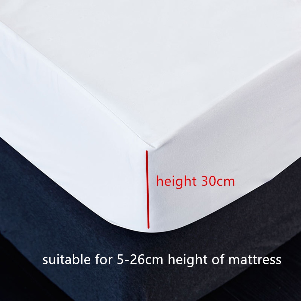 100% Waterproof Solid Bed Fitted Sheet Nordic Adjustable Mattress Covers Four Corners With Elastic Band Multi Size 100% Waterproof Solid Bed Fitted Sheet Nordic Adjustable Mattress Covers Four Corners With Elastic Band Multi Size