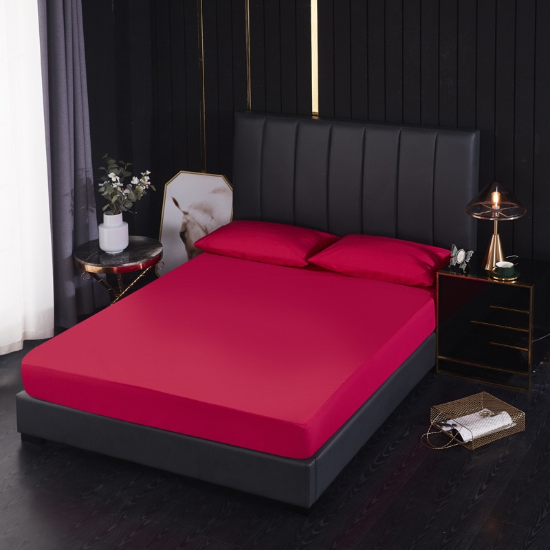 100% Waterproof Solid Bed Fitted Sheet Nordic Adjustable Mattress Covers Four Corners With Elastic Band Multi Size 100% Waterproof Solid Bed Fitted Sheet Nordic Adjustable Mattress Covers Four Corners With Elastic Band Multi Size
