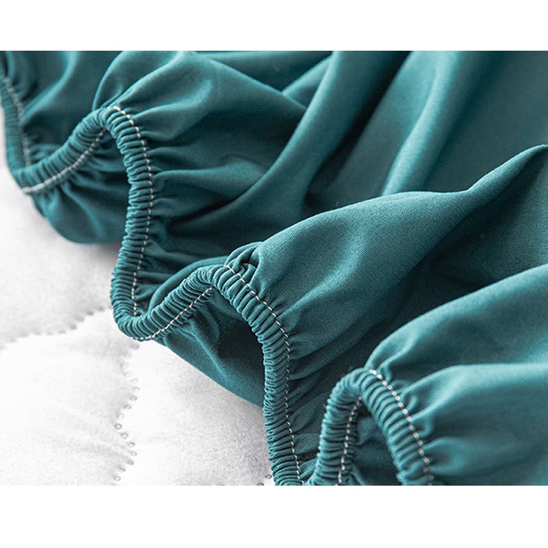 Super Thick and Warm Cotton Fitted Sheet with Elastic Bands Nordic Waterproof Mattress Covers for Double Bed, Luxury Home Decor