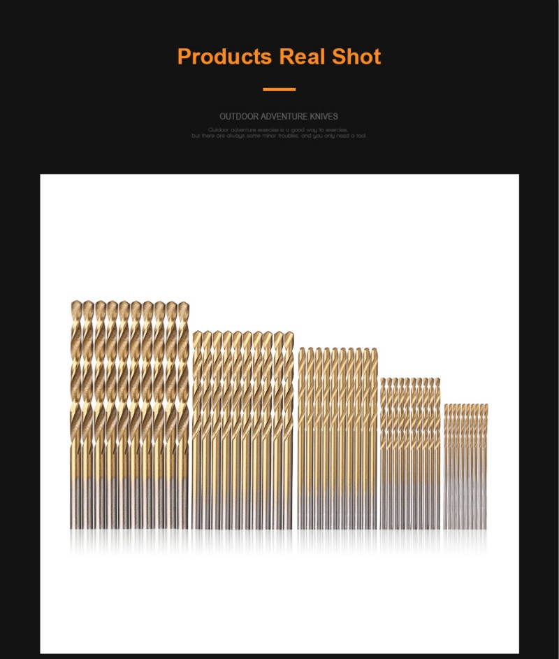 200/100Pcs 1/1.5/2.0/2.5/3mm Titanium Coated Twist Drill Bit High Steel for Woodworking Plastic And Aluminum HSS Drill Bit Set