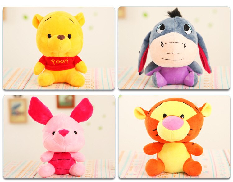 Toy Stitch Winnie Mickey Mouse Minnie Tigger Cute Stuffed Animals Doll Piglet Action figure Toy for Children Gift