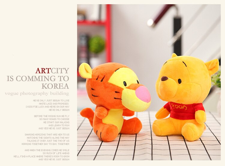 Toy Stitch Winnie Mickey Mouse Minnie Tigger Cute Stuffed Animals Doll Piglet Action figure Toy for Children Gift