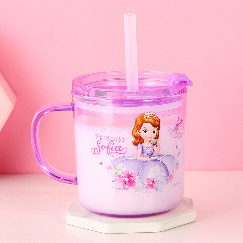 Cups Princess Frozen Elsa Anna Milk Cup 3D Cartoon Mickey Minnie Stainless Steel Cup Kids Cup Mickey Mug Christmas Gift