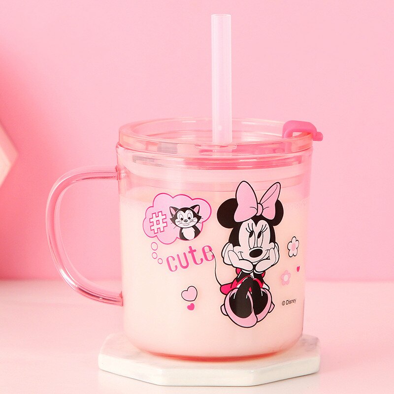 Cups Princess Frozen Elsa Anna Milk Cup 3D Cartoon Mickey Minnie Stainless Steel Cup Kids Cup Mickey Mug Christmas Gift