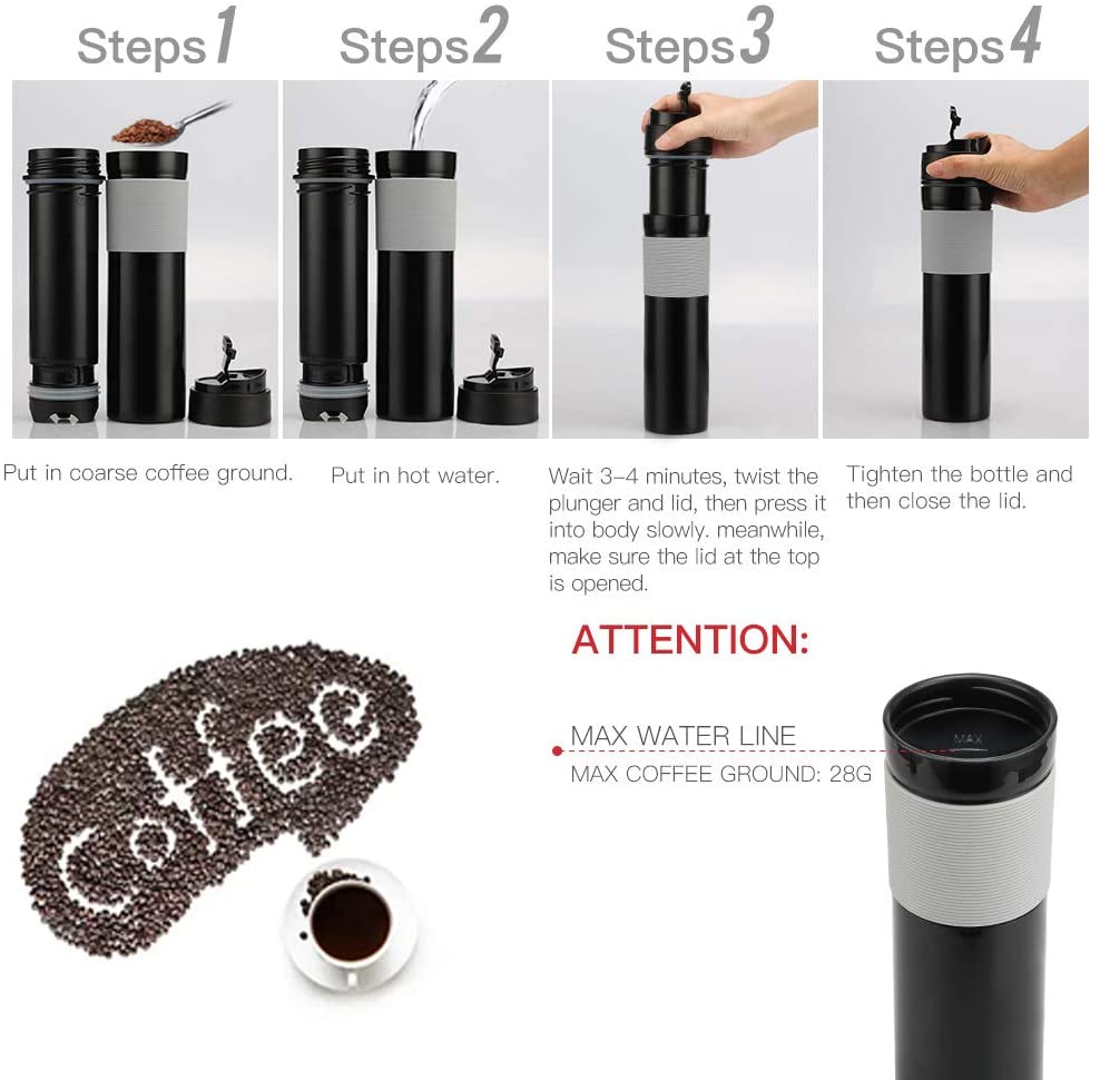 Original Portable French Press Coffee Maker Insulated Travel Mug Premium Group will be better