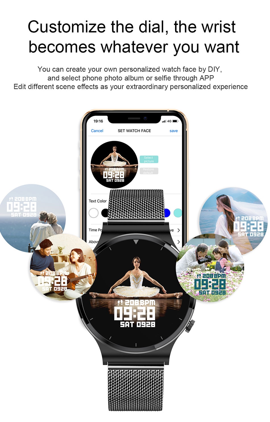 Smart watch Men IP68 waterproof watch Multiple sports modes heart rate weather Forecast Bluetooth Men Smart watch