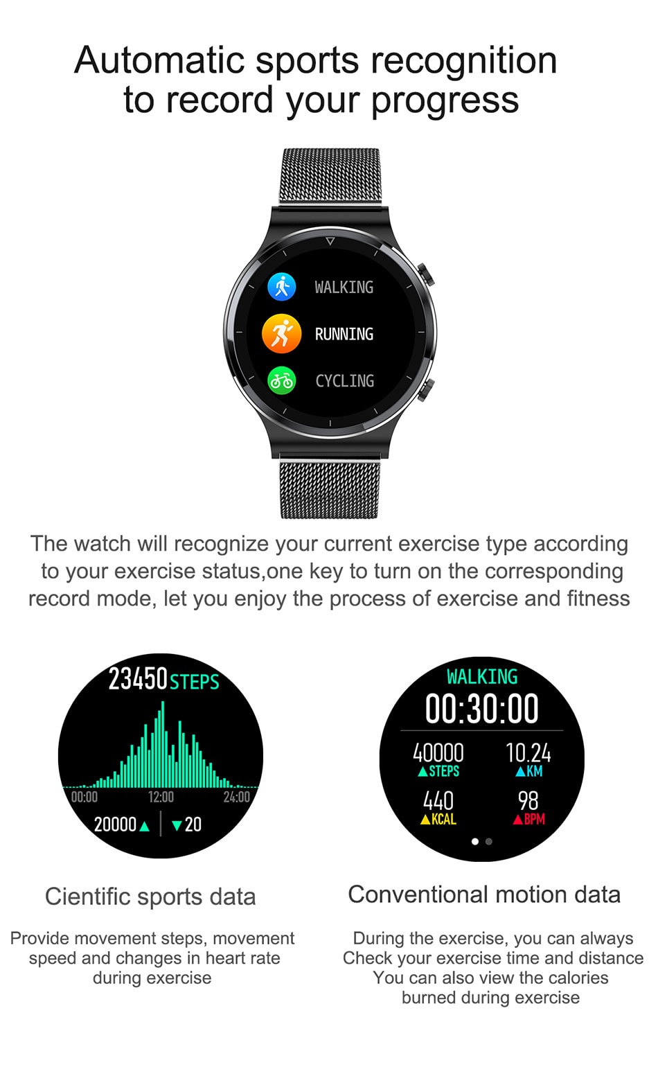 Smart watch Men IP68 waterproof watch Multiple sports modes heart rate weather Forecast Bluetooth Men Smart watch