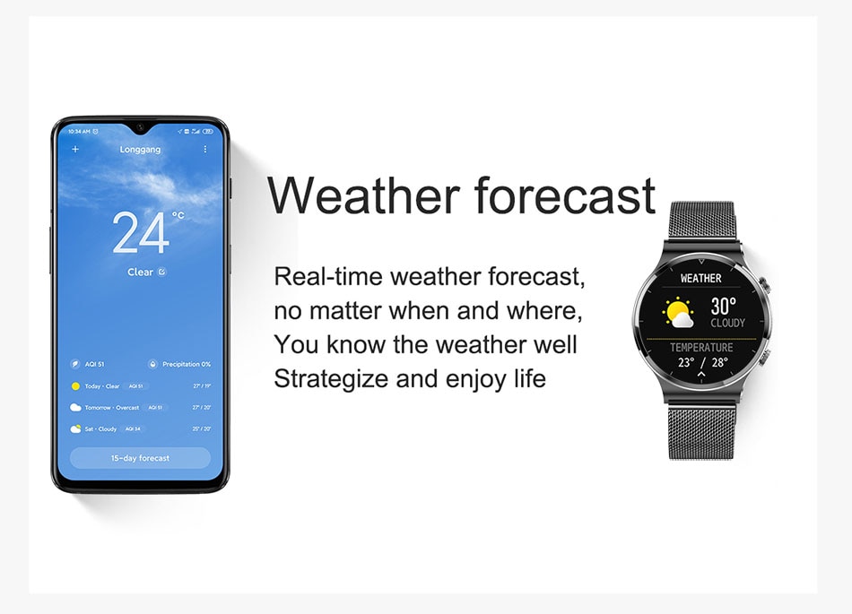 Smart watch Men IP68 waterproof watch Multiple sports modes heart rate weather Forecast Bluetooth Men Smart watch