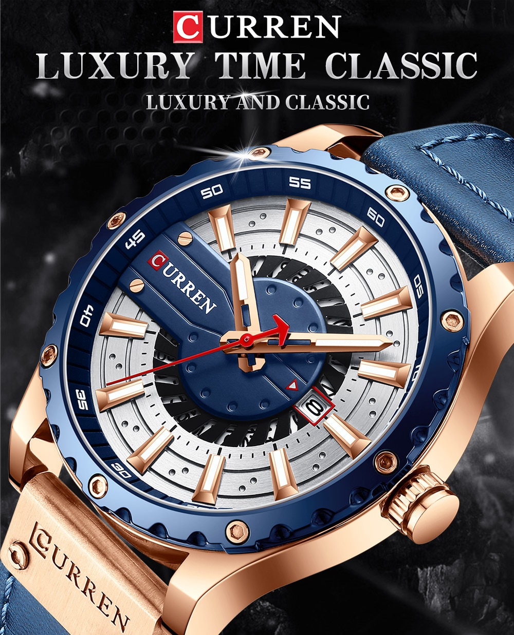 Fashion Leather Wristwatch Casual Quartz Men's Watch New Chic Luminous hands Clock Fashion Leather Wristwatch Casual Quartz Men's Watch New Chic Luminous hands Clock