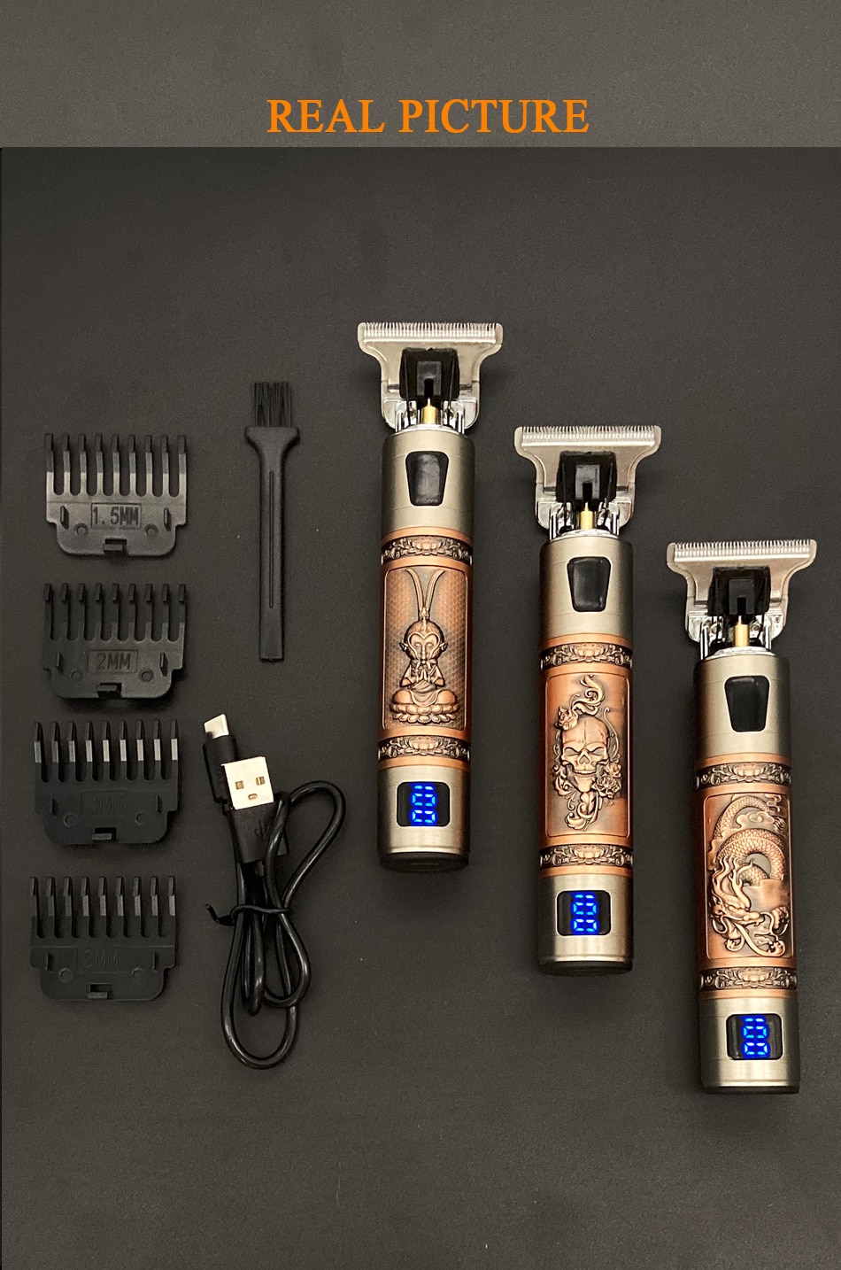 Hair Trimmer Barber Hair Clipper Cordless Hair Cutting Machine Beard Trimmer Shaving Machine Wireless Electric Razor Men Shaver
