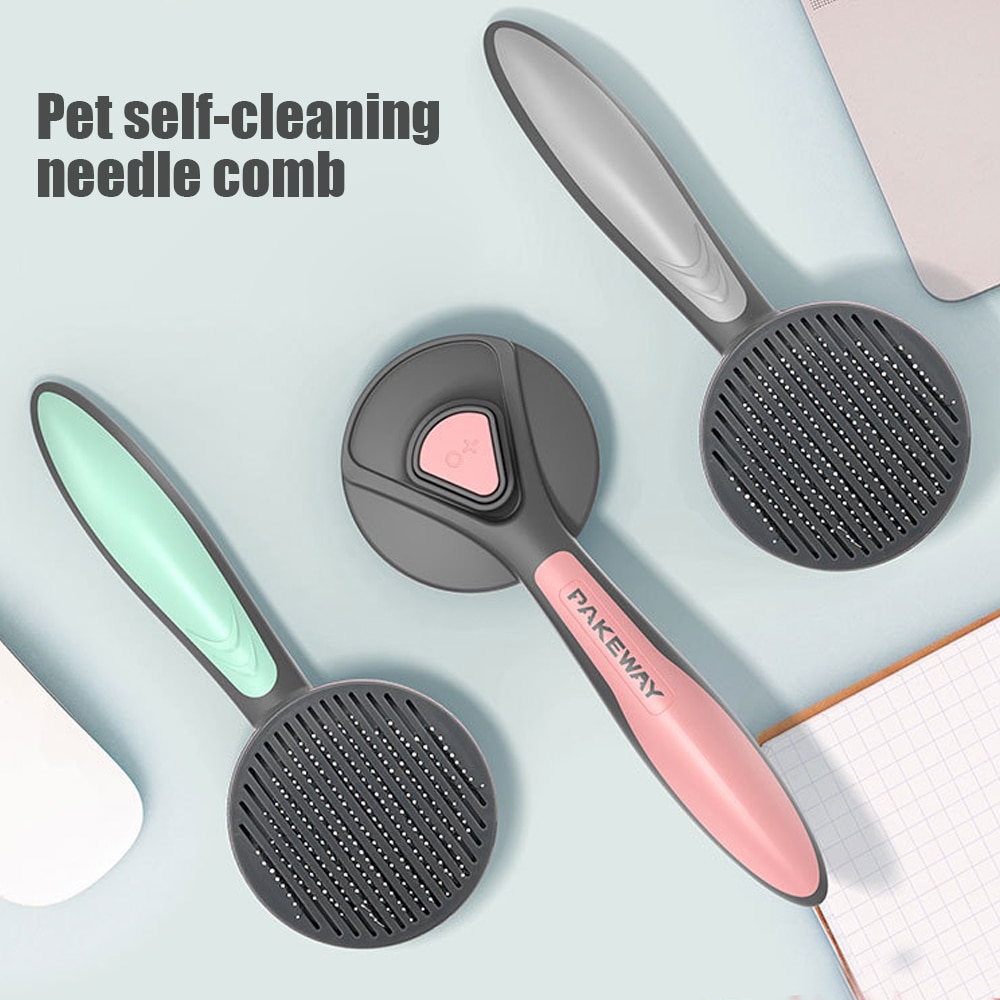 Cat Brush Dog Comb Hair Removes Pet Hair Comb For Cat Grooming Hair Cleaner Cleaning Beauty Products Self Cleaning Slicker Brush