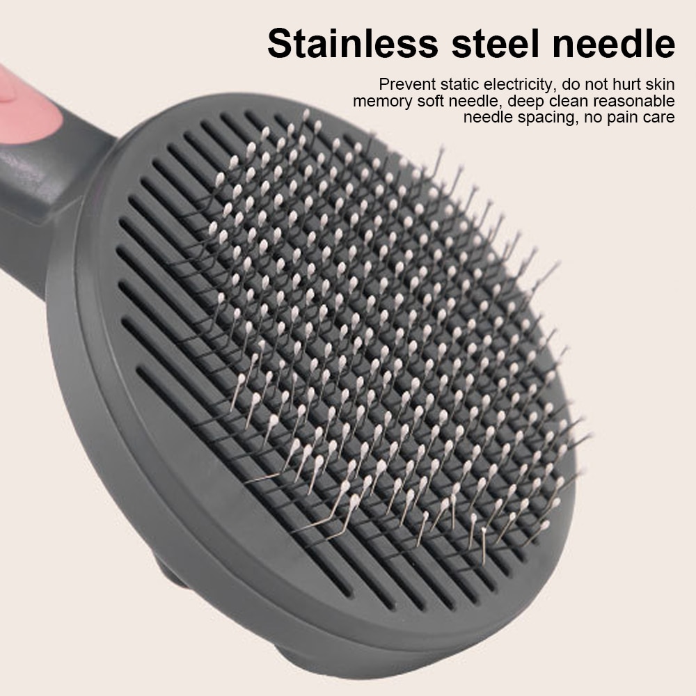 Cat Brush Dog Comb Hair Removes Pet Hair Comb For Cat Grooming Hair Cleaner Cleaning Beauty Products Self Cleaning Slicker Brush