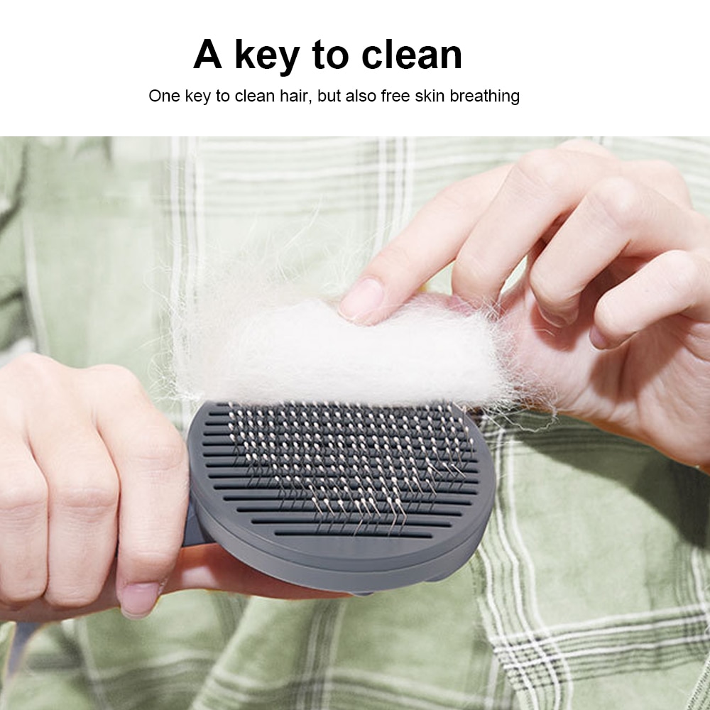 Cat Brush Dog Comb Hair Removes Pet Hair Comb For Cat Grooming Hair Cleaner Cleaning Beauty Products Self Cleaning Slicker Brush