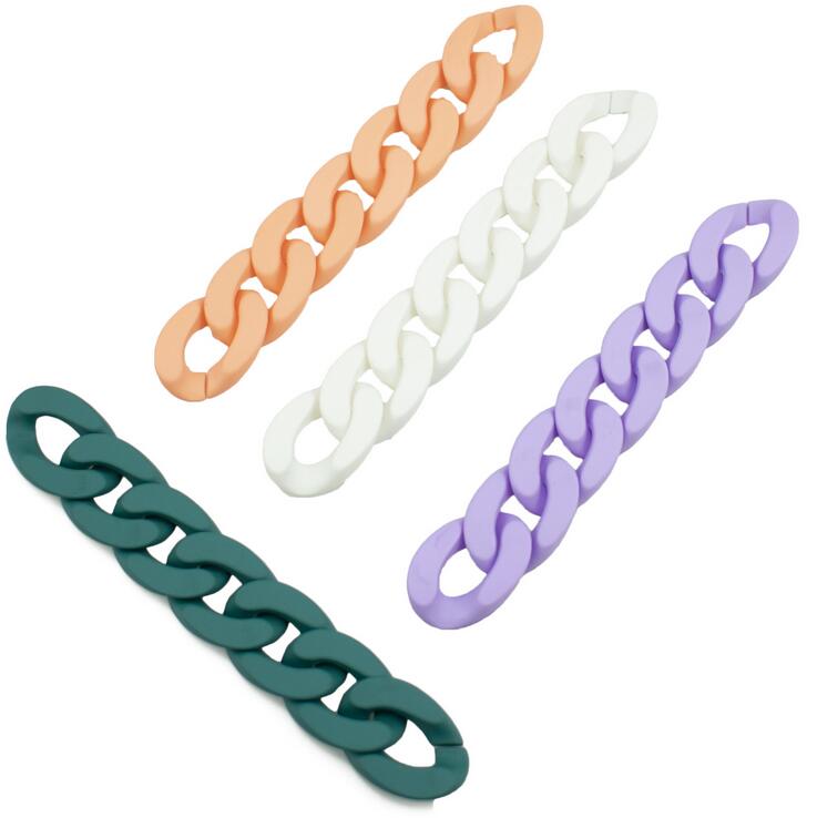 30*21mm 60pcs 19 Colors Acrylic Combination Split Connector DIY Chains For Jewelry Accessories Handmade Chain Making