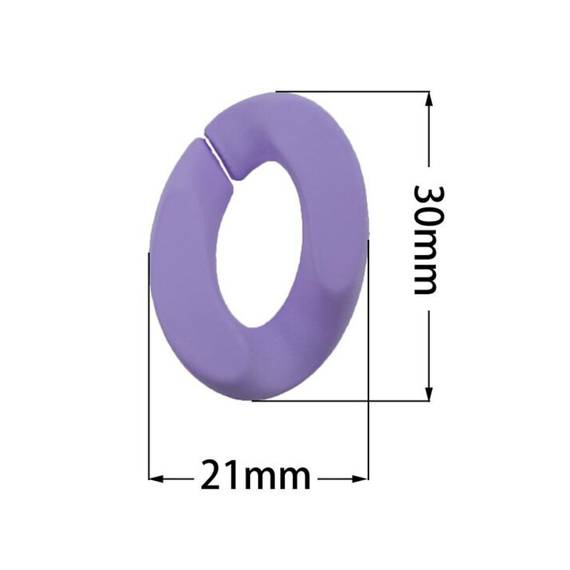 30*21mm 60pcs 19 Colors Acrylic Combination Split Connector DIY Chains For Jewelry Accessories Handmade Chain Making