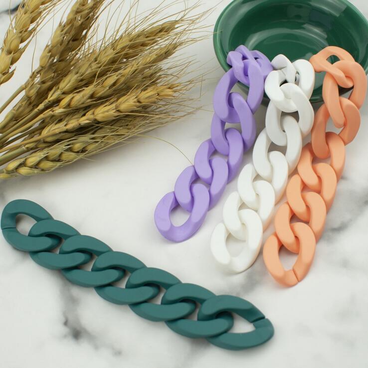 30*21mm 60pcs 19 Colors Acrylic Combination Split Connector DIY Chains For Jewelry Accessories Handmade Chain Making