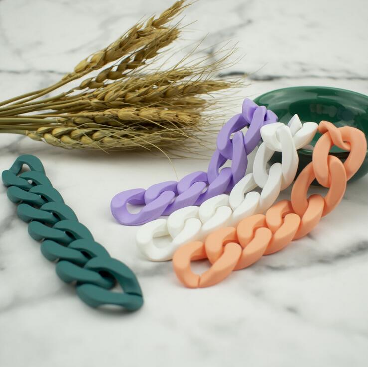 30*21mm 60pcs 19 Colors Acrylic Combination Split Connector DIY Chains For Jewelry Accessories Handmade Chain Making