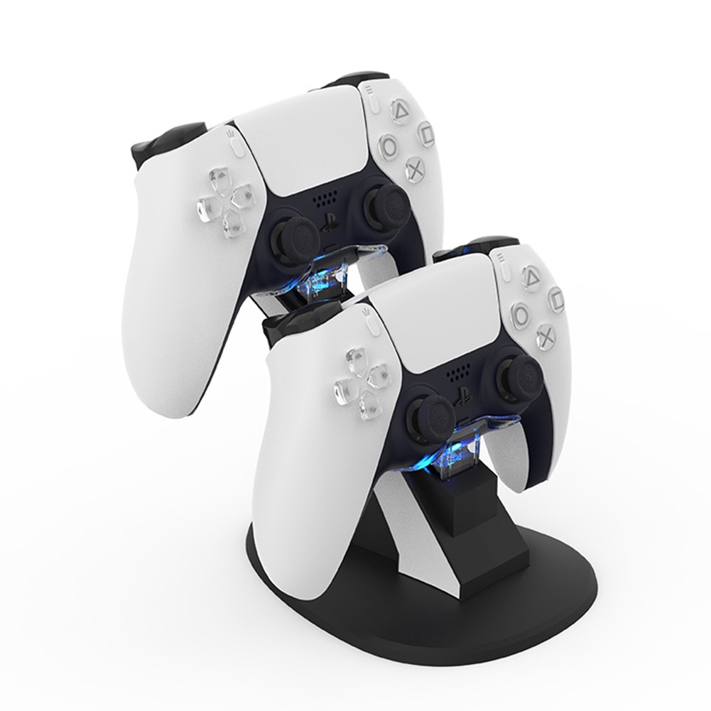 5V 2A Game Controller Handle Dual Charger Dock for Sony PS5 DualSense Wireless Charging Power Cradle Desktop Stand Station
