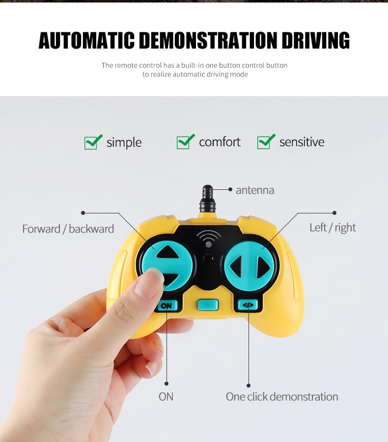 Remote Control High-Speed Double-Sided Special Effects Rock Crawler Mini Light Bomb Four-Wheel Drive Jump
