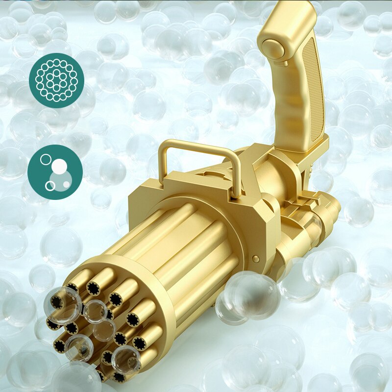 18 holes Gatling Bubble Machine Kids Toys Large Gatling Bubble Gun Plastic Toy Outdoor Automatic Bubbles Blower Machine Dropship