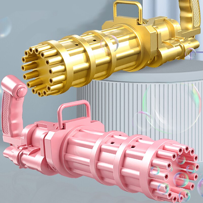 18 holes Gatling Bubble Machine Kids Toys Large Gatling Bubble Gun Plastic Toy Outdoor Automatic Bubbles Blower Machine Dropship