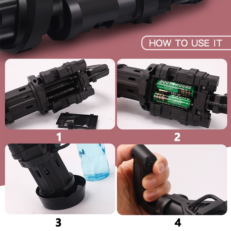 18 holes Gatling Bubble Machine Kids Toys Large Gatling Bubble Gun Plastic Toy Outdoor Automatic Bubbles Blower Machine Dropship