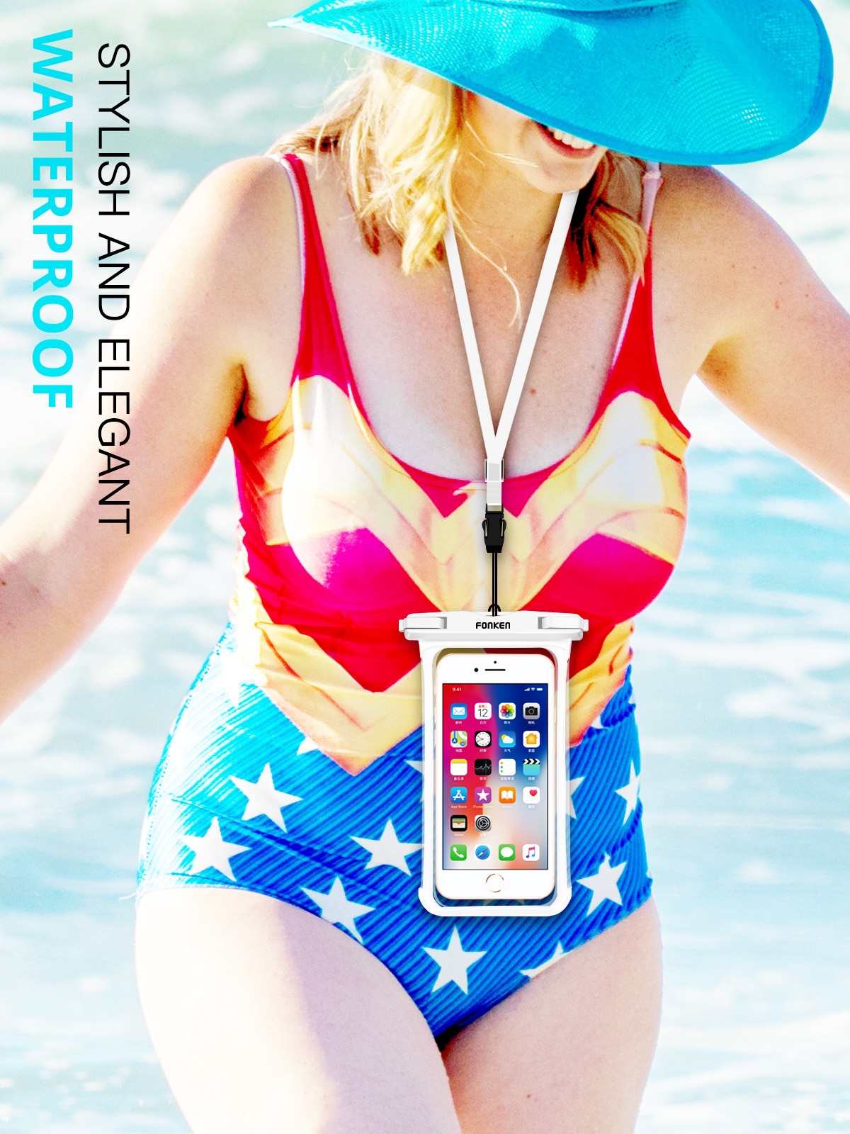 FONKEN Full View Waterproof Case for Phone Underwater Snow Rainforest Transparent Dry Bag Swimming Pouch Big Mobile Phone Covers FONKEN Full View Waterproof Case for Phone Underwater Snow Rainforest Transparent Dry Bag Swimming Pouch Big Mobile Phone Covers