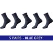 5 PAIRS BLUE GREY