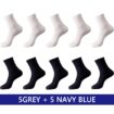 5GREY 5NAVY BLUE