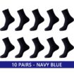 10 PAIRS NAVY BLUE
