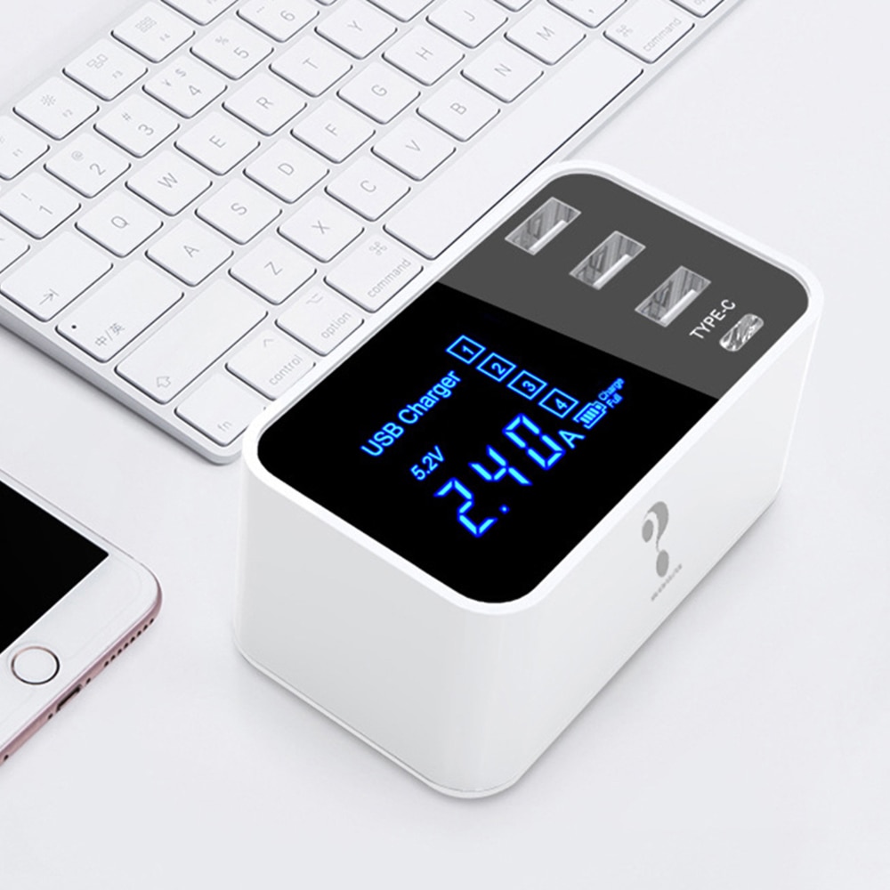 8 Ports Quick Charge 3.0 Led Display USB Charger For Android iPhone Adapter Phone Tablet Fast Charger For xiaomi huawei samsung