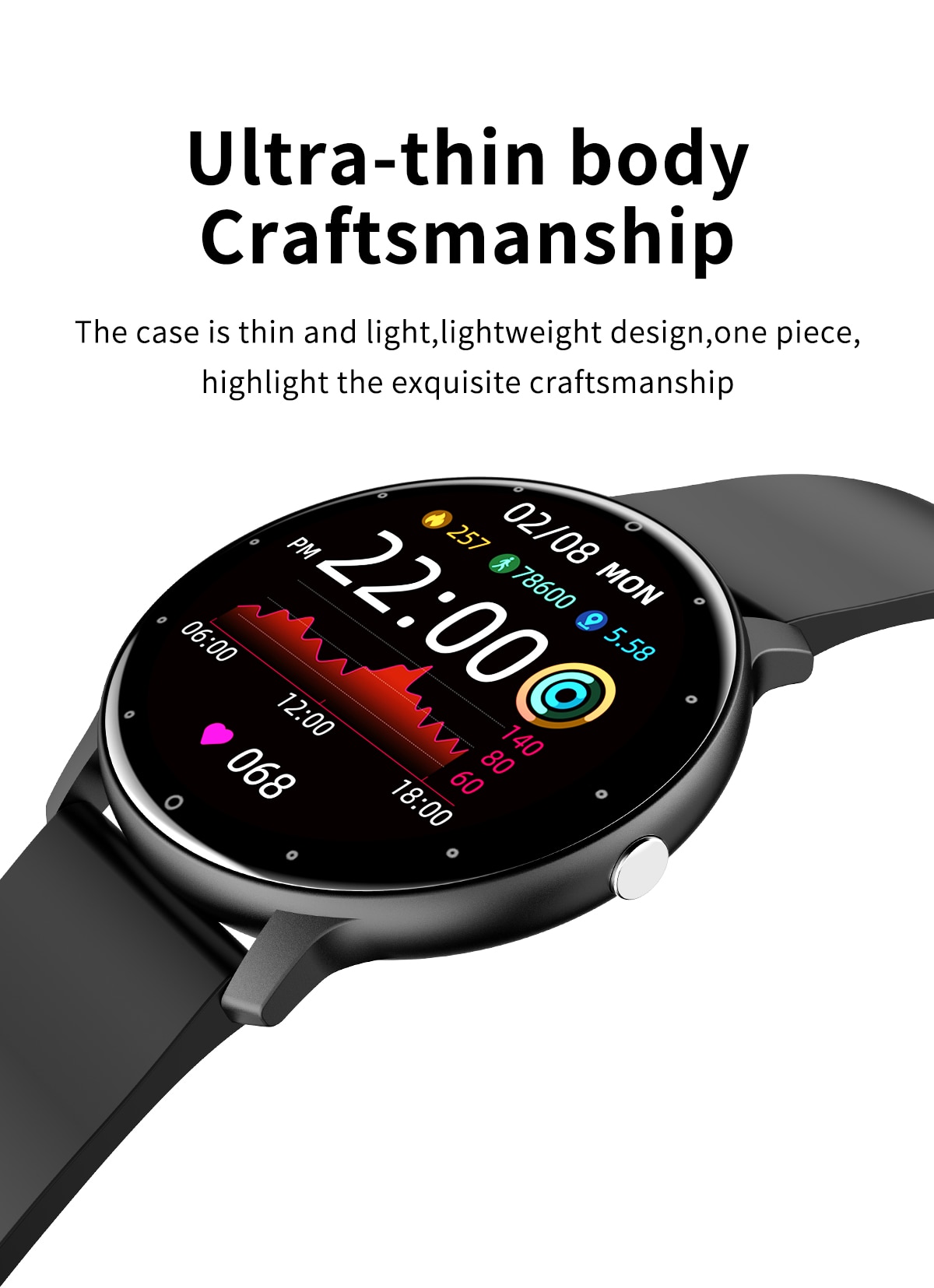Smart Watch Women Men Lady Sport Fitness Smartwatch Sleep Heart Rate Monitor Waterproof Watches For IOS Android