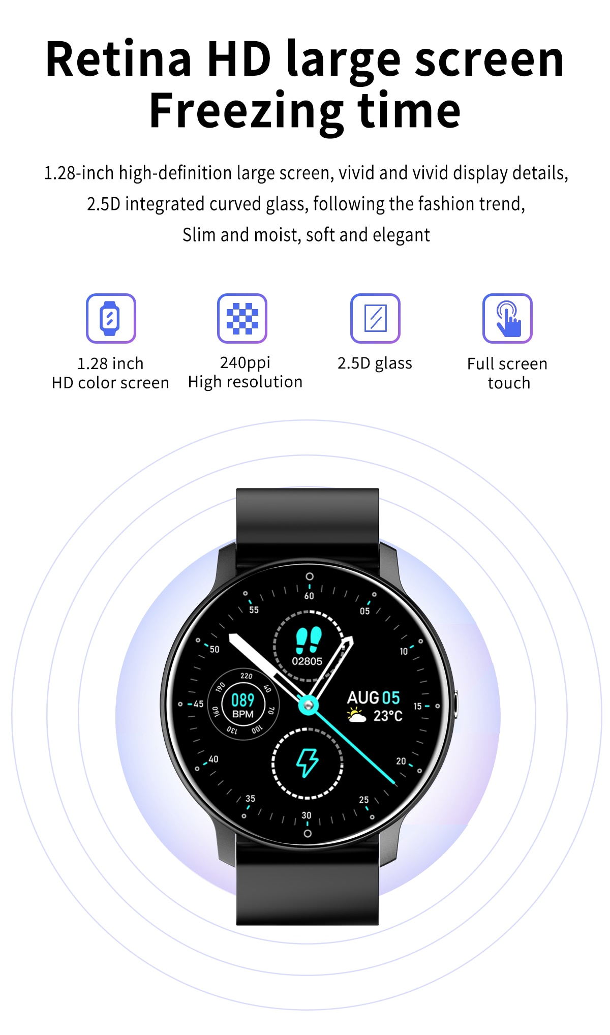 Smart Watch Women Men Lady Sport Fitness Smartwatch Sleep Heart Rate Monitor Waterproof Watches For IOS Android