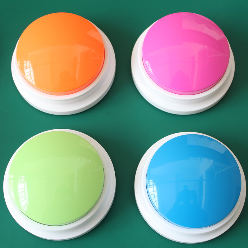 Pet Sound Box Recordable Talking Button Cat Voice Recorder Talking Toy For Pet Communication Training Tool Squeeze Box