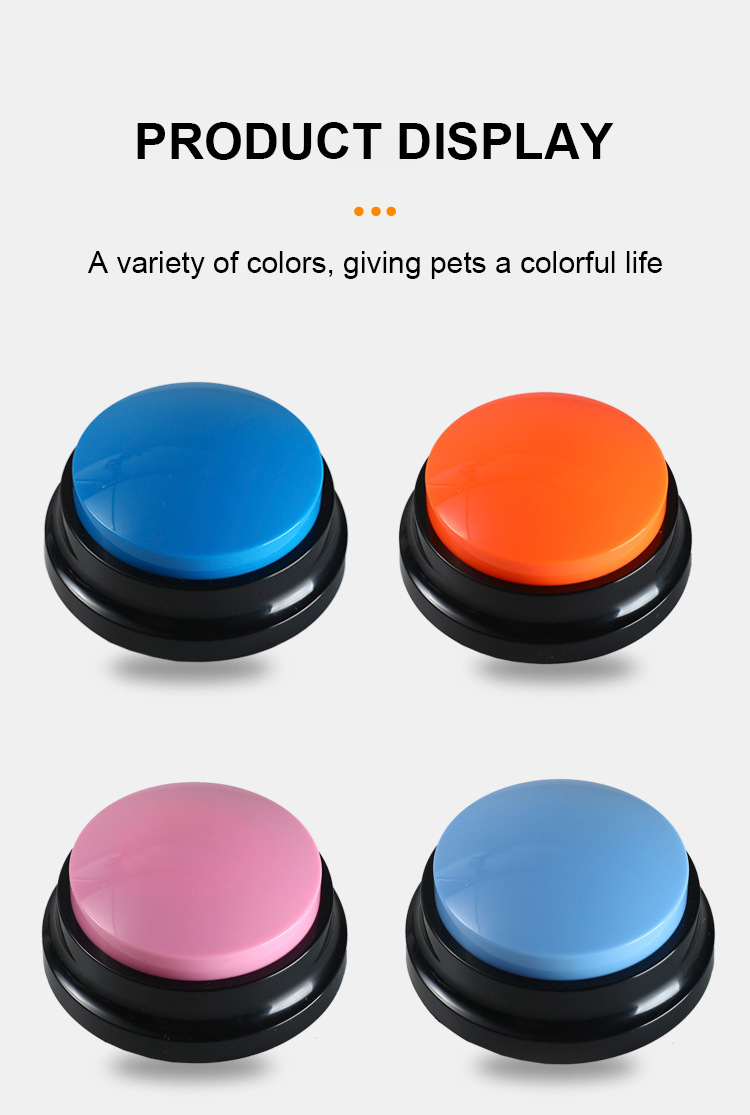 Pet Sound Box Recordable Talking Button Cat Voice Recorder Talking Toy For Pet Communication Training Tool Squeeze Box
