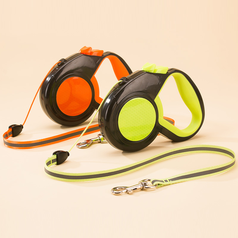 3/5/8M Retractable Dog Leash Reflective Tape Dog Leashes Nylon Extending Puppy Walking Running Dogs Leads Traction Rope
