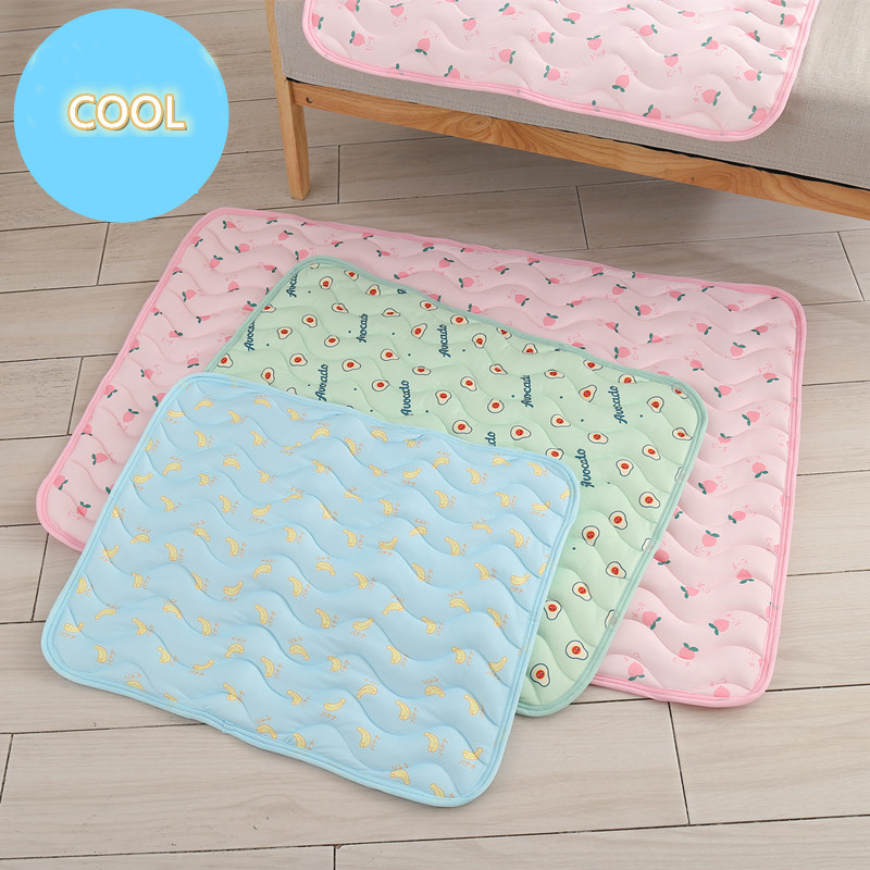 Dog Cooling Mat Summer Pad Pet Mat Bed For Dogs Cat Blanket Ice Silk Pad Sofa Cooling Bed for Small Medium Dogs Car Seat Cushion