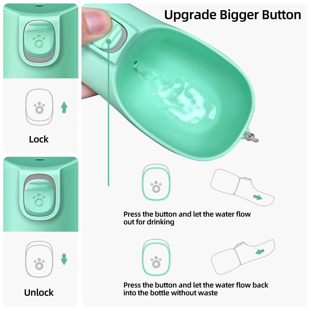 Portable Dog Water Bottle Puppy Water bowl For Dogs Leakproof Pet Drinker Outdoor Dog Bowl Food Containers Dog Accessories