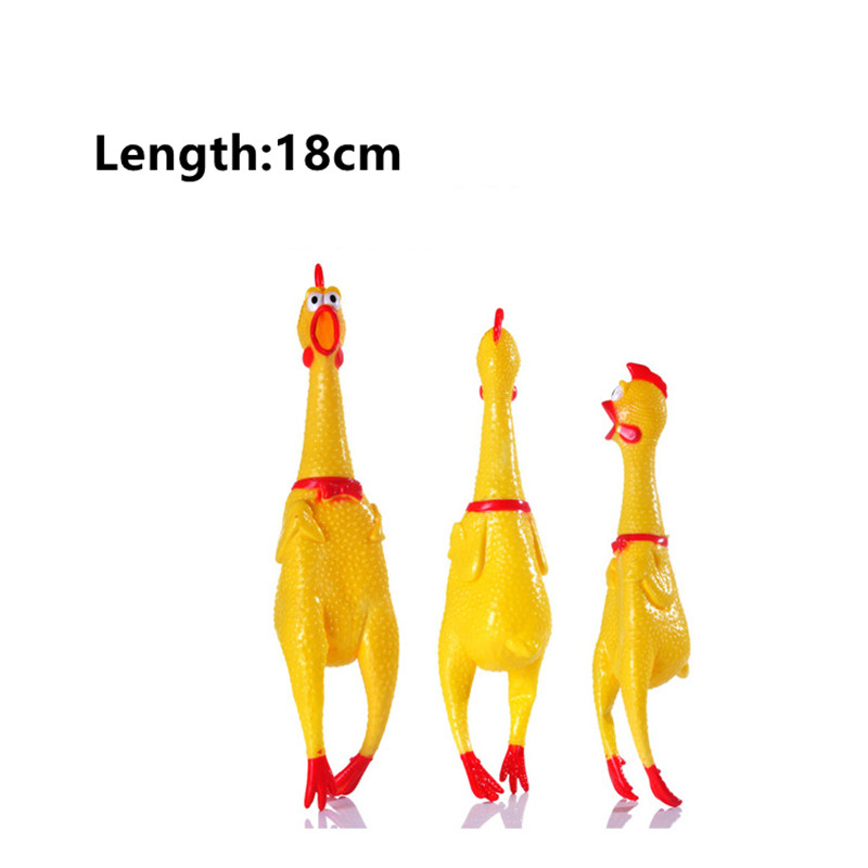 1PC Rubber Squeak Toys for Dog Screaming Chicken Chew Bone Slipper Squeaky Ball Dog Toys Tooth Grinding & Training Toy