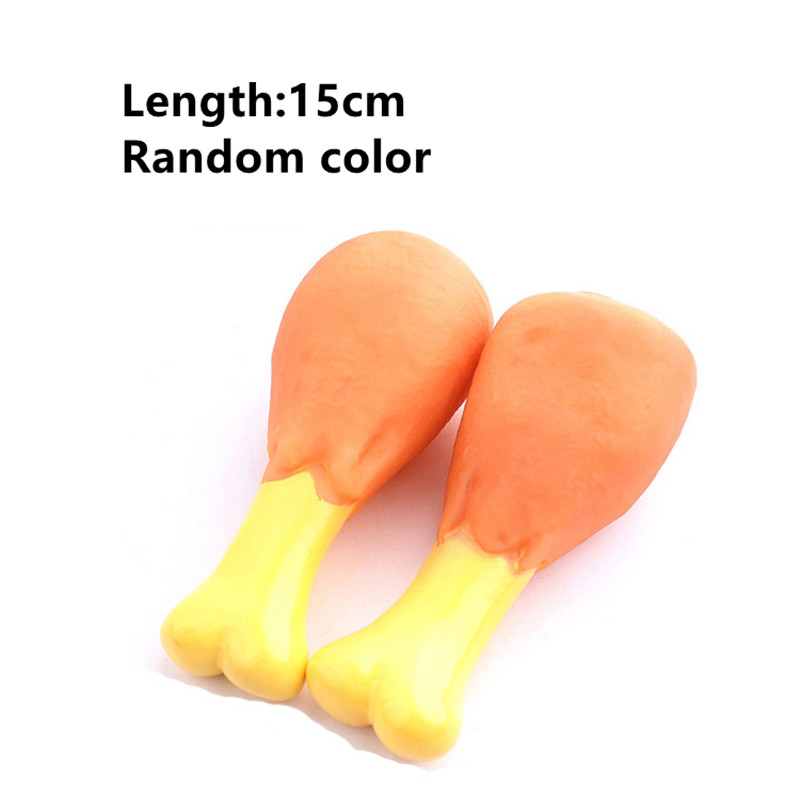 1PC Rubber Squeak Toys for Dog Screaming Chicken Chew Bone Slipper Squeaky Ball Dog Toys Tooth Grinding & Training Toy