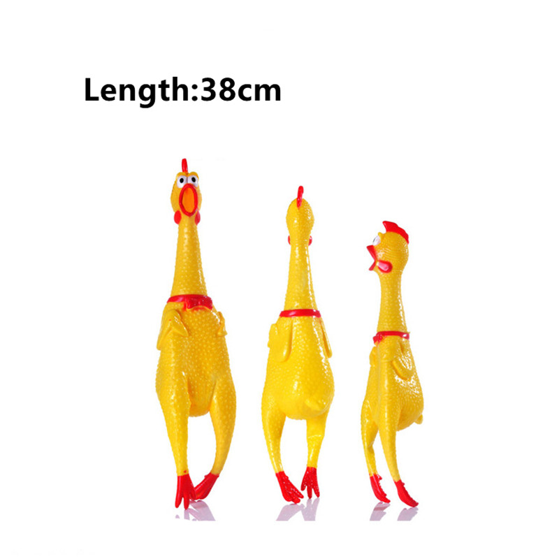 1PC Rubber Squeak Toys for Dog Screaming Chicken Chew Bone Slipper Squeaky Ball Dog Toys Tooth Grinding & Training Toy