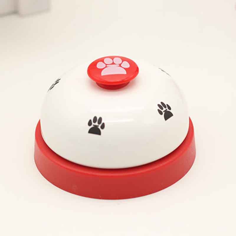 Pet Toy Training Called Dinner Small Bell Footprint Ring Dog Toys for Teddy Puppy Pet Call  Puppy Accessories Pet Toys
