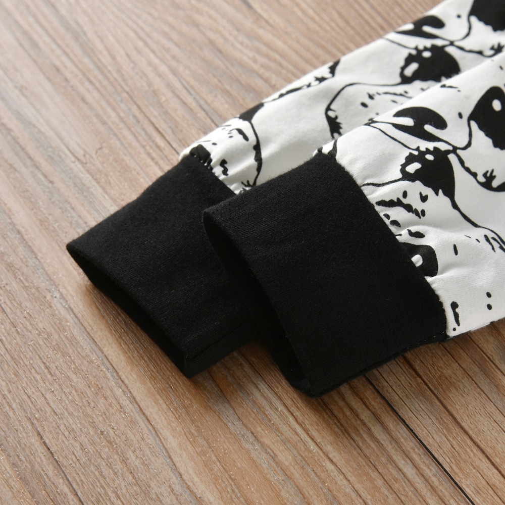 Baby's Panda Print Romper and Hat 2 Pcs Set