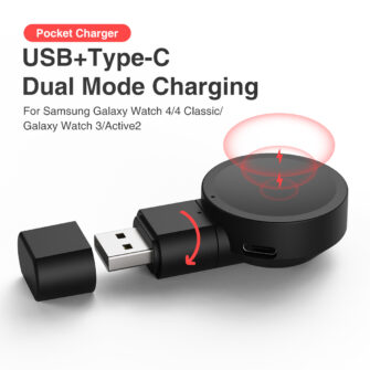 Dock Charger Adapter wireless USB Charging Cable Cord Stand For Samsung Galaxy Watch 4 44mm 40mm Classic 4 Watch 3 Active 2