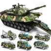 A tank wiith 6 cars