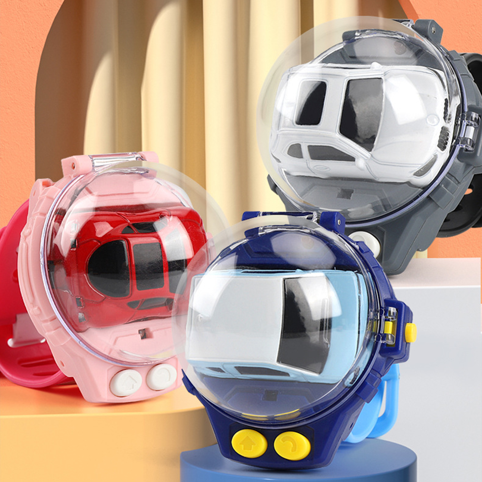 Cute Toy Children's Watch Remote Control Toy Car Of 1-12 Years Model Toy Car Birthday Present Watch Modeling 2.4 Ghz RC Car Toy