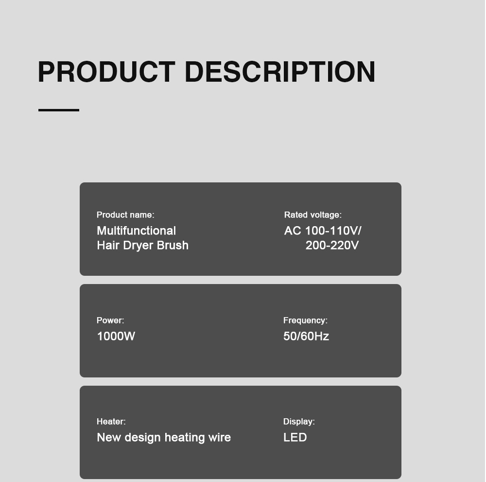 Hot Air Brush One-Step Original  Hair Dryer  &Volumizer 1.0 &Hair Curler Straightener 1000w Salon Hair Styling Tools